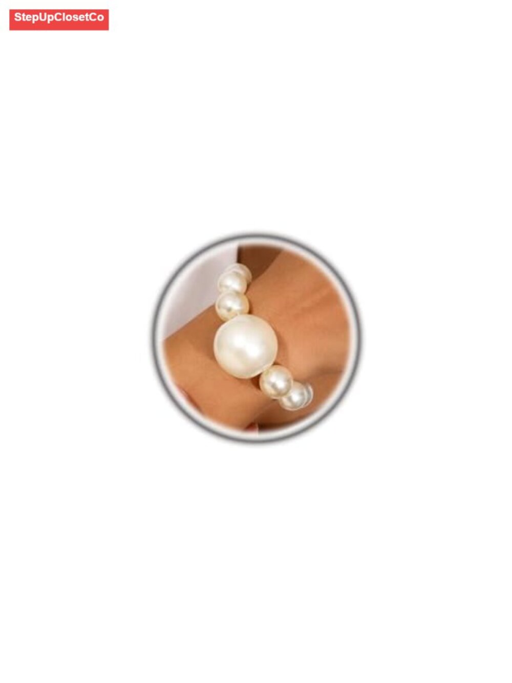 Chunky Gold Acrylic Beaded Stretch Bracelet for Women, Extra Large Round Ball